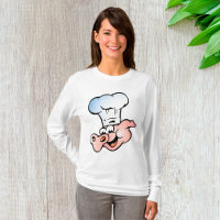 Funny Cartoon Pig Chef with Hat