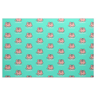 Funny Cartoon Pig Year 2019 choose colour 3 Fabri Fabric