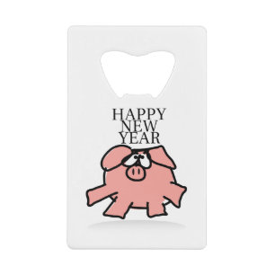 Funny Cartoon Pig Year 2019 choose Colour Bottle O