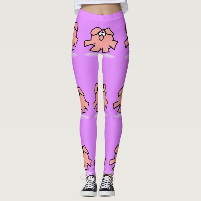 Funny Cartoon Pig Year Woman choose colour Legging (Front)
