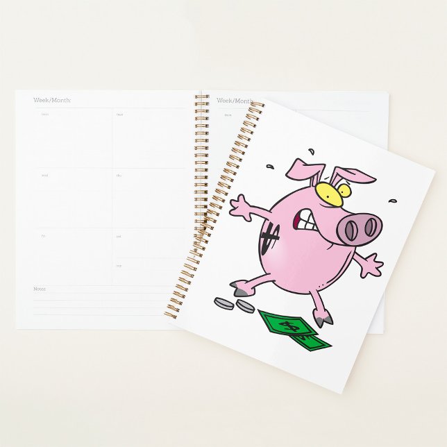 Funny Cartoon Piggy Bank Losing Money Planner (Creator Uploaded)