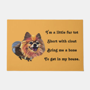Funny Cartoon Pomeranian Doormat