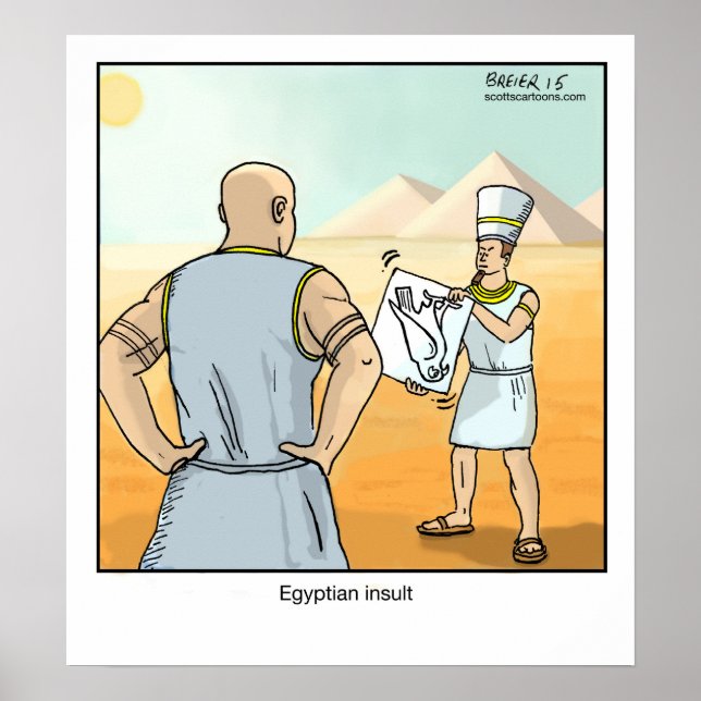 Funny Cartoon Poster- Egyptian Insult Poster (Front)