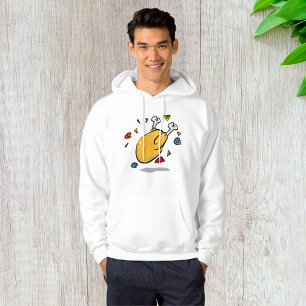 Funny Cartoon Roast Chicken Falling Hoodie