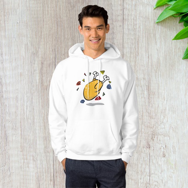 Funny Cartoon Roast Chicken Falling Hoodie (Creator Uploaded)