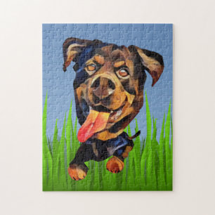 Funny Cartoon Rottweiler Dog 252 Piece Puzzle