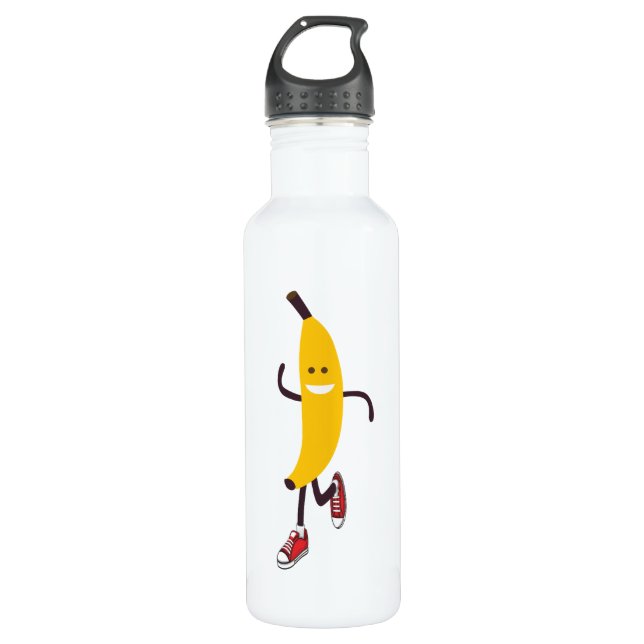 Funny Cartoon Running Banana 710 Ml Water Bottle (Front)