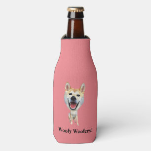 Funny Cartoon Shiba Inu Bottle Cooler