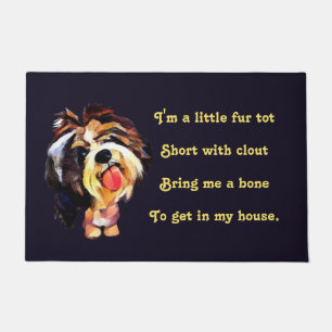 Funny Cartoon Shih Tzu Dog Doormat