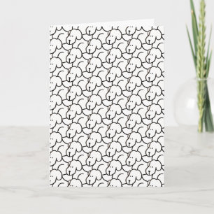 Funny Cartoon Sitting Dogs Happy Birthday Card