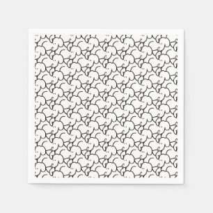 Funny Cartoon Sitting Dogs Napkin