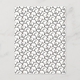 Funny Cartoon Sitting Dogs Postcard