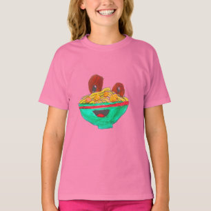 Funny cartoon spaghetti meatballs art T-Shirt