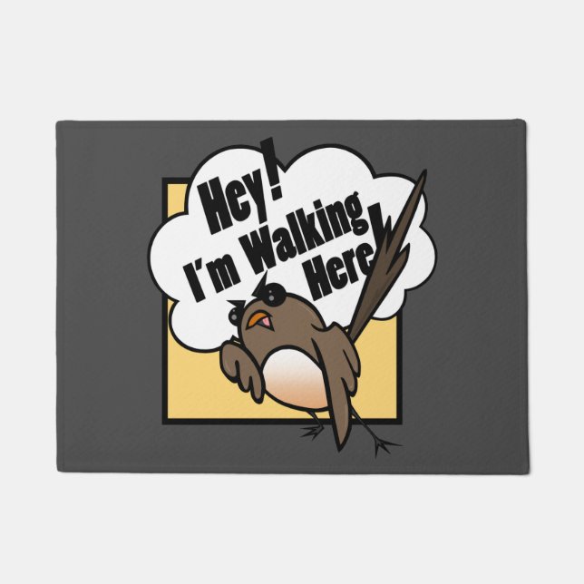 FUNNY CARTOON STYLE BIRD DOORMAT (Front)