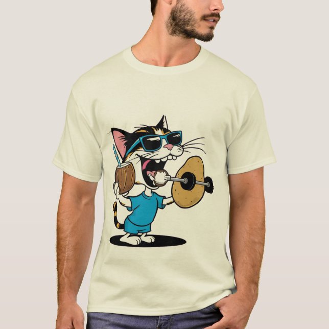 Funny Cartoon T-shirt - Quirky & Playful Humour  (Front)