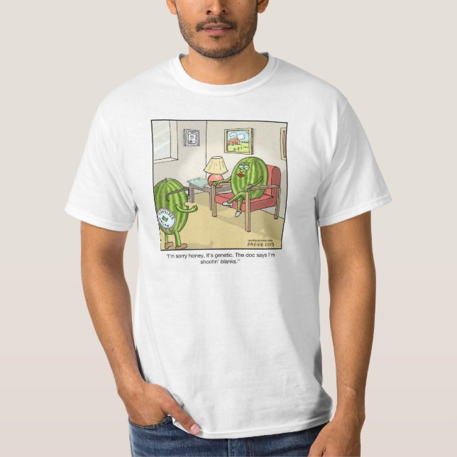 Funny Cartoon T-shirt-Seedless T-Shirt (Front)