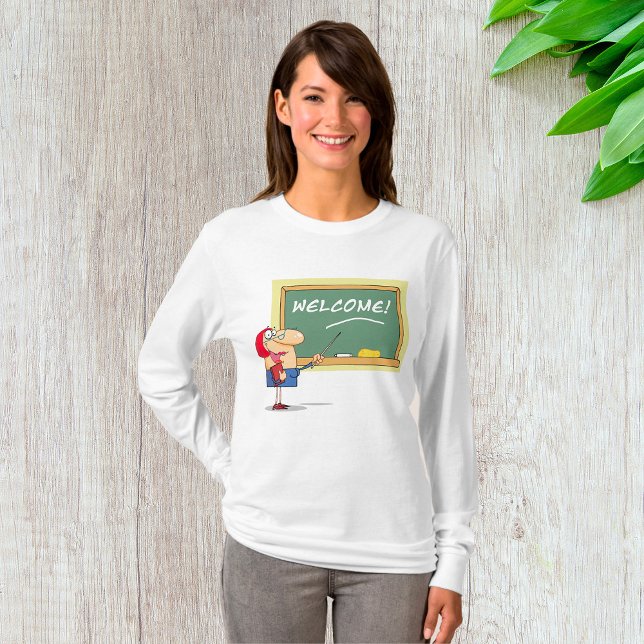 Funny Cartoon Teacher Welcome Back to School T-Shirt (Creator Uploaded)