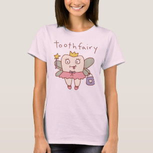 Funny Cartoon Tooth Fairy Cute Dental Humour Doodl T-Shirt