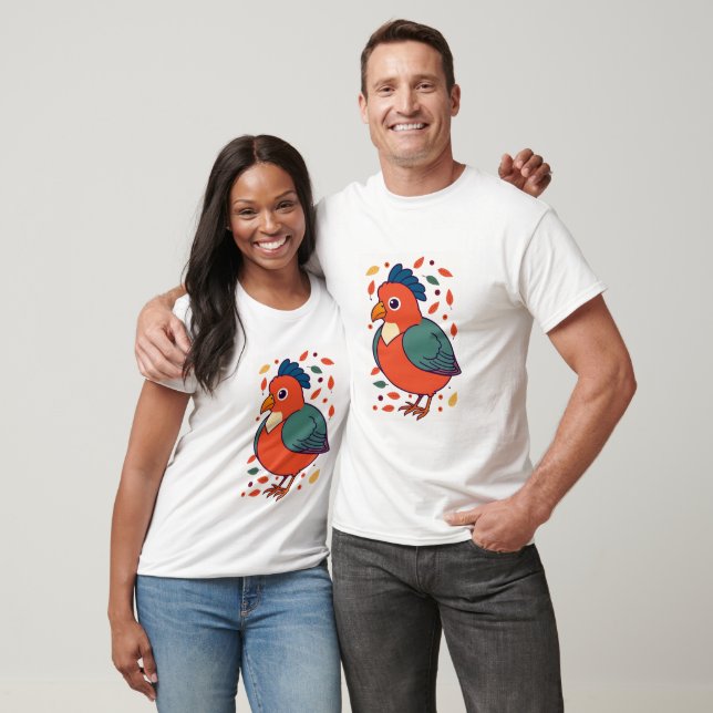 Funny Cartoon Turkey T-Shirt (Unisex)