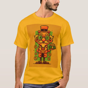 Funny Cartoon Uncle Scrooge T-Shirt" T-Shirt