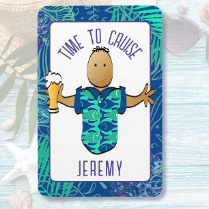Funny Cartoon Vacation for Him Cruise Cabin Door Magnet