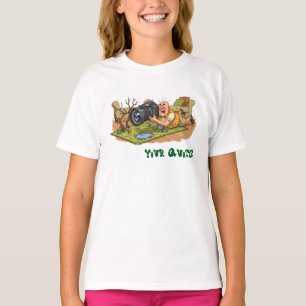 Funny Cartoon Wildlife Photography Scene T-Shirt