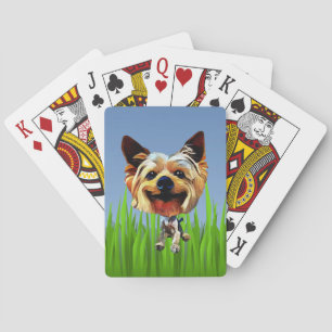 Funny Cartoon Yorkshire Terrier Deck of Cards
