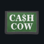 Funny cash cow money wallets and coin purses<br><div class="desc">Funny cash cow money wallets and coin purses. Humourous gift for men and women. Personalizable design.</div>