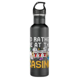 Funny Casino Gambling Art Men Women Las Vegas Slot 710 Ml Water Bottle