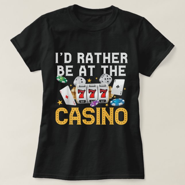 Funny Casino Gambling Art Men Women Las Vegas Slot T-Shirt (Design Front)