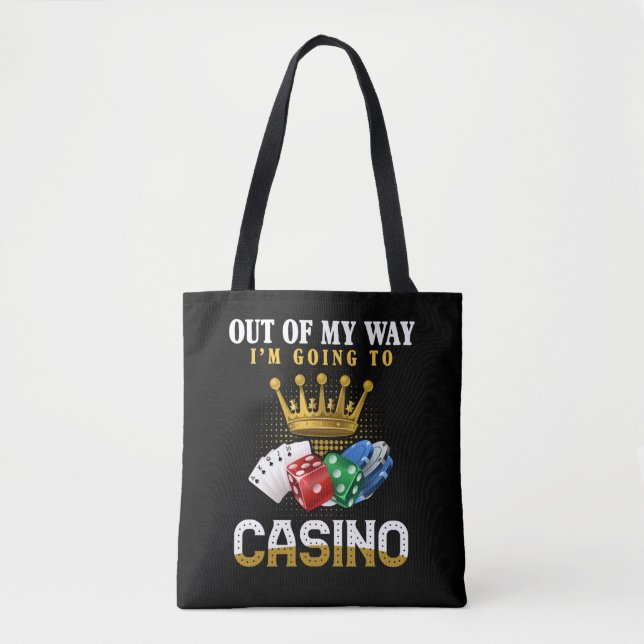 Funny Casino Gambling Poker Jackpot Lover Tote Bag (Front)