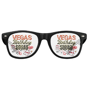 Funny Casino Poker Las Vegas Birthday Party Squad Retro Sunglasses