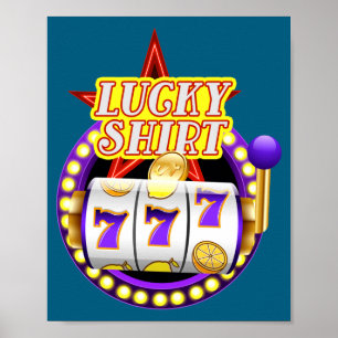 Funny Casino Slot Machine Jackt Lucky  Poster