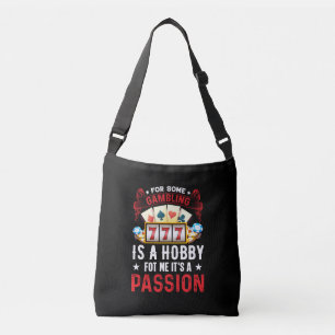 funny Casino word art  Crossbody Bag