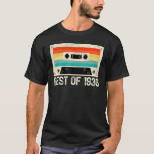 Funny Cassette Tape Vintage Best Of 1936 86th Birt T-Shirt