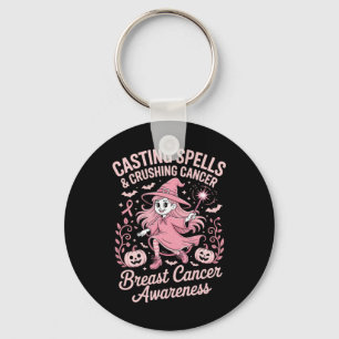Funny Casting Spells And Crushing Cancer Witch Hal Key Ring