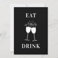 Funny Casual Eat Drink Be Married Wedding