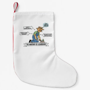 Funny Cat Anatomy of a Gardener   Cute Pet Lover   Small Christmas Stocking