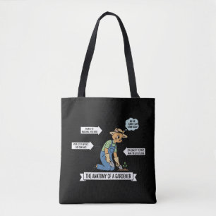 Funny Cat Anatomy of a Gardener Cute Pet Lover Tote Bag