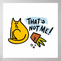 Funny cat and an overturned flower pot