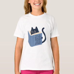 Funny Cat and Book – Book Lover & Reading  T-Shirt