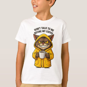 Funny Cat And Coffee T-Shirt