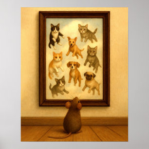 Funny Cat and Dog Wall Art