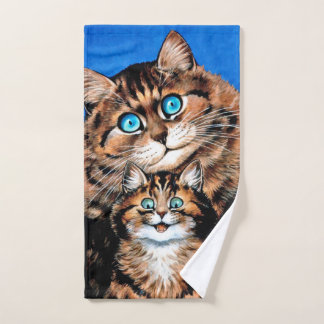 Funny Cat and Kitten, Louis Wain Hand Towel
