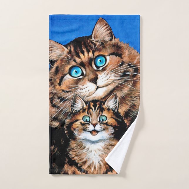 Funny Cat and Kitten, Louis Wain Hand Towel (Hand Towel)