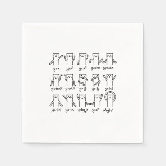 Funny Cat And Math, Cat And Algebra Lover, Funny C Napkin