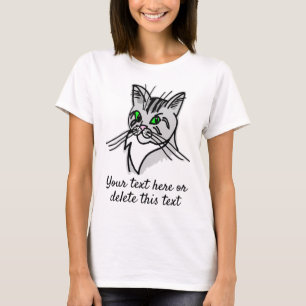 Funny Cat And Your Personal Text T-Shirt