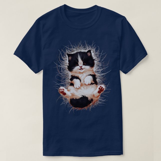 funny cat art print This cute Cat Art Design for c T-Shirt (Design Front)