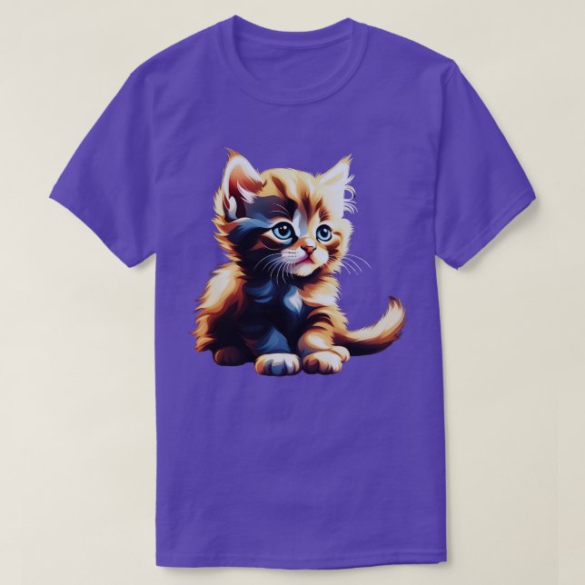 funny cat art print This cute Cat Art Design for c T-Shirt (Design Front)