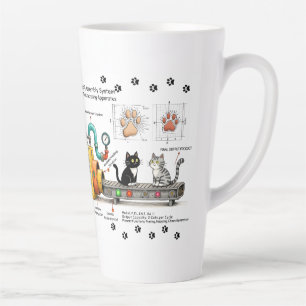 Funny Cat Assembly Machine Latte Mug